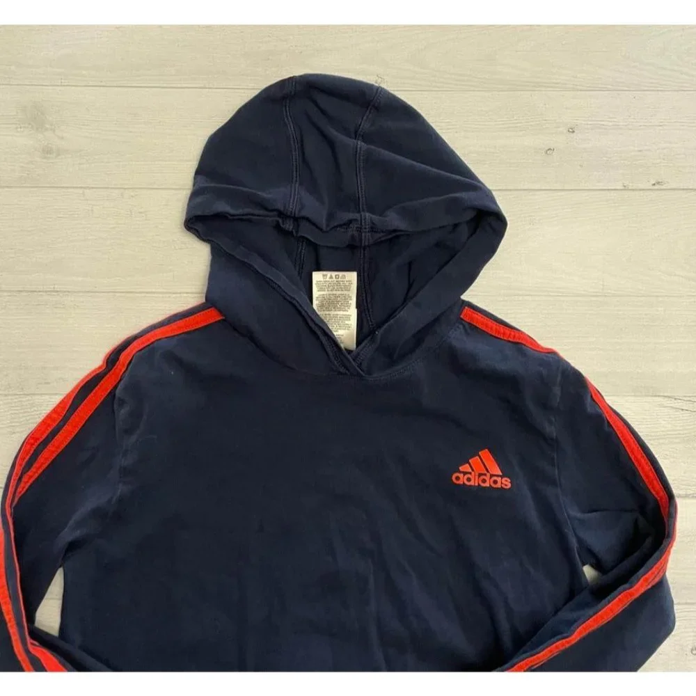 adidas boys hooded‎ shirt medium 8